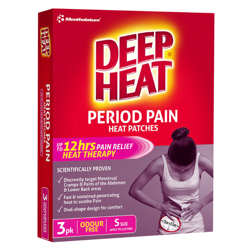 Deep Heat Patch Period Pain 3pk – Heat & Cold Therapy