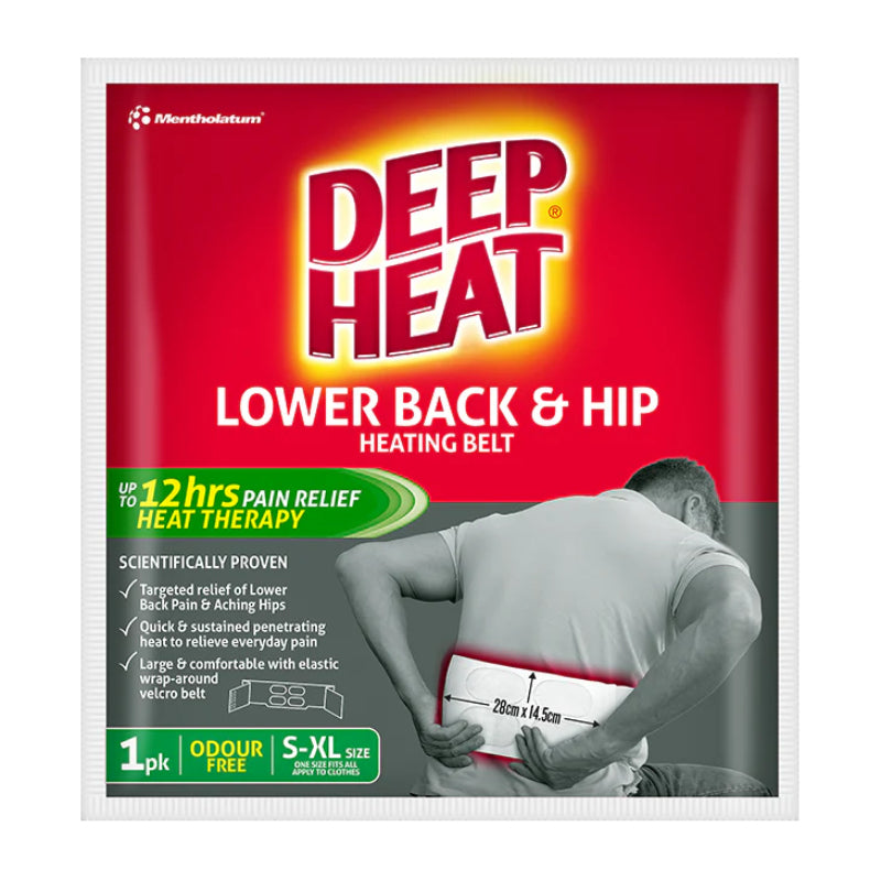 Deep Heat Patch Back & Hip Belt 1pk – Hip & Groin Supports