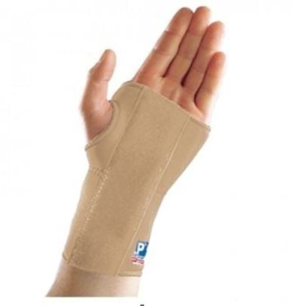 LP Wrist Brace Tan worn on wrist