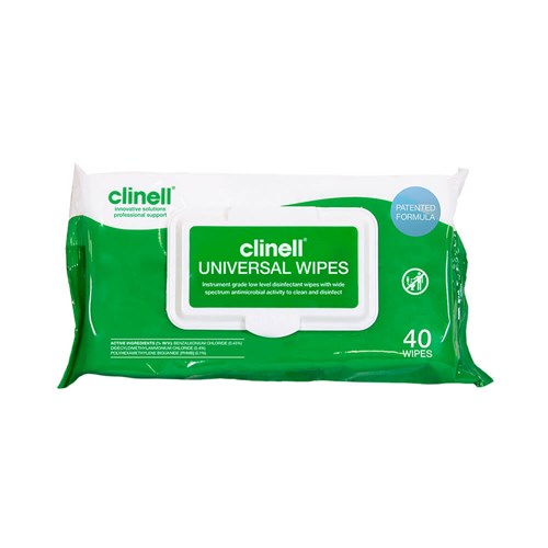 Clinell universal surface wipes 40 pack