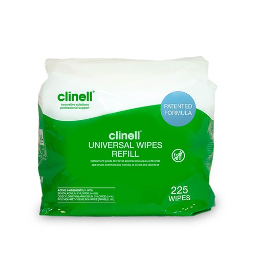 Clinell universal wipes bucket refill 225 pack