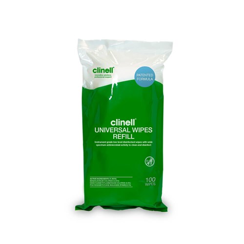 Clinell Universal Wipes Canister Refill – 100 Pack product image
