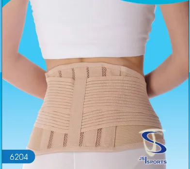 JS Sports Breathable Lumbar Support Belt with 4 Steel Stays