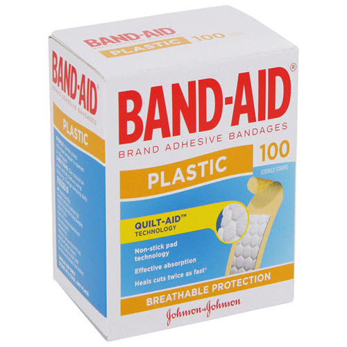 Band-Aid Plastic Strips – Box of 100 product image