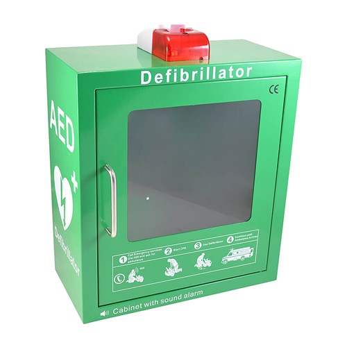 AED Green Wall Cabinet with Alarm & Light product image