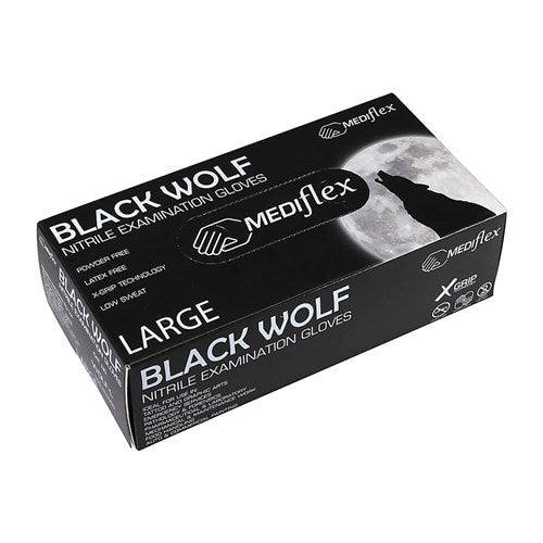 Black Wolf Nitrile Gloves (100)