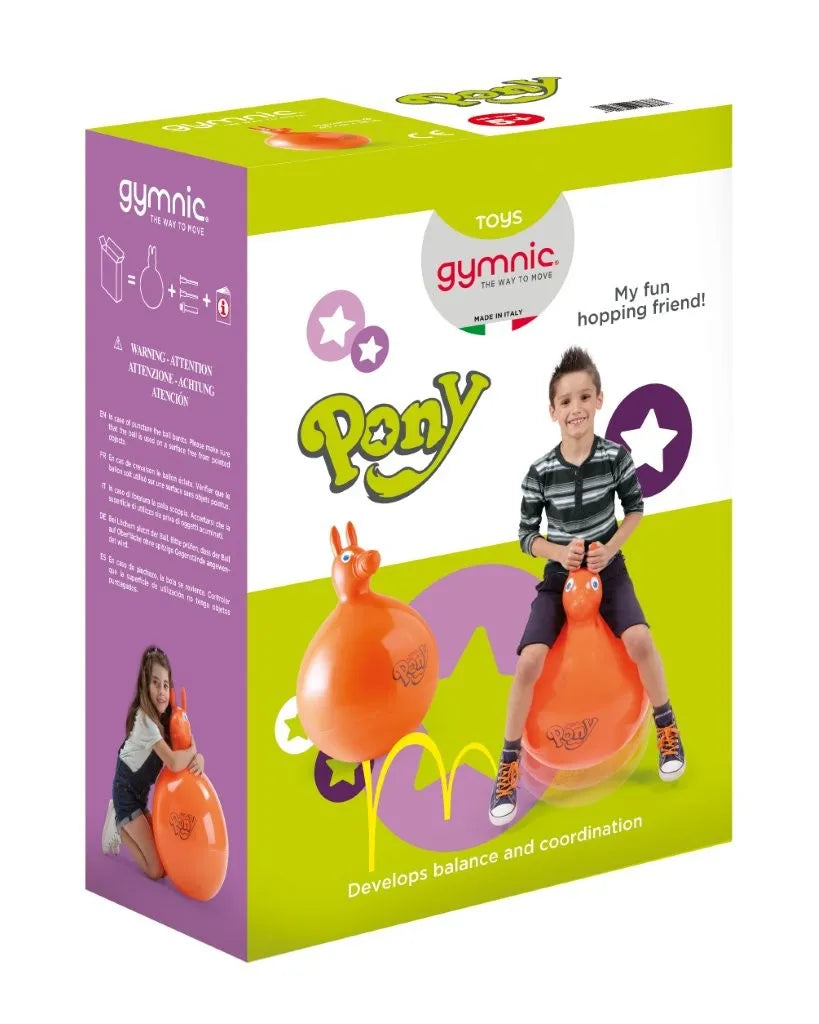 Gymnic Pony Exercise Ball Horse Handgrip 45cm Orange - rehabilitation and recovery product