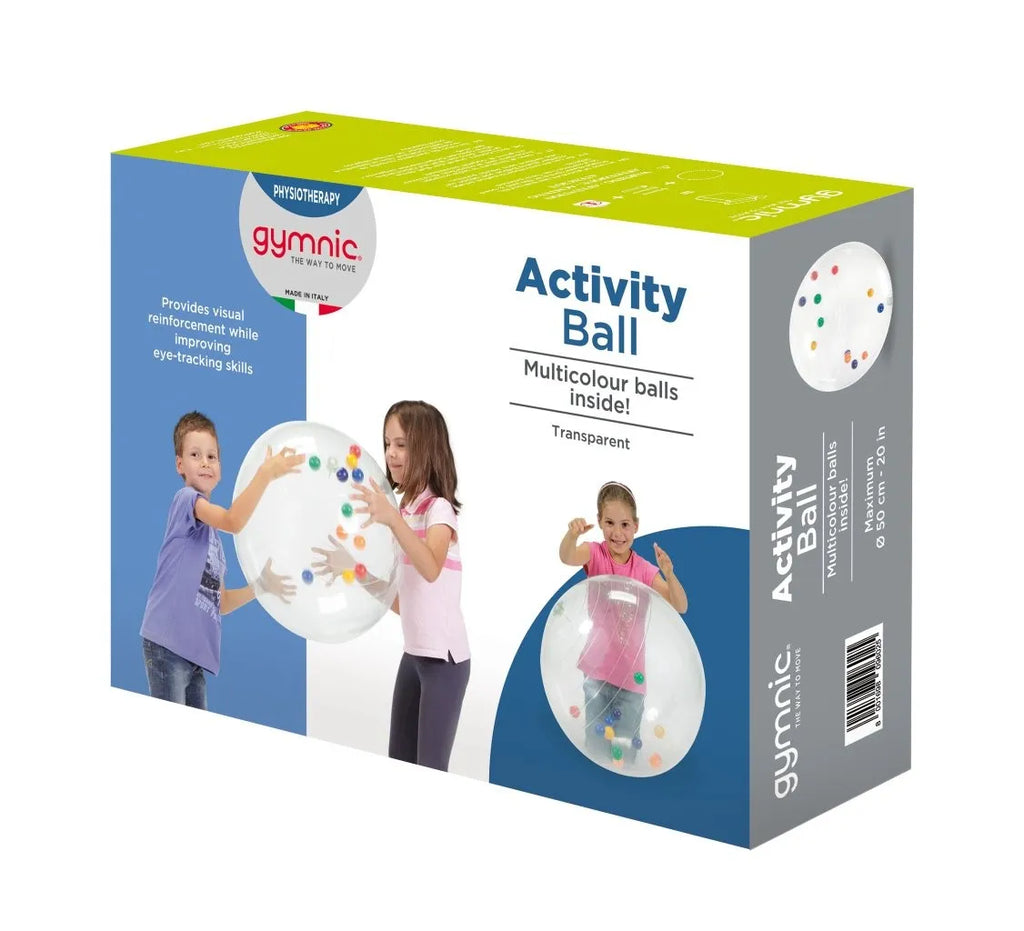 Gymnic Activity Ball 50cm Clear Sensory Exercise Ball for Coordination Training and Rehabilitation