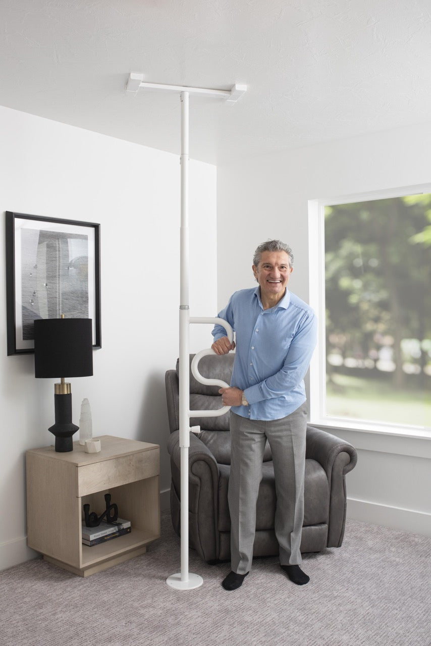 Stander Wonder Pole Plus (Security Pole Curved Grab Bar)