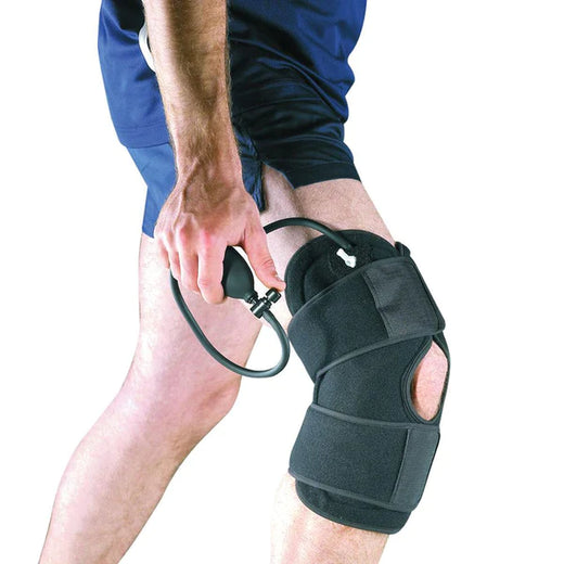 Lumark cold-compression knee therapy wrap with adjustable straps
