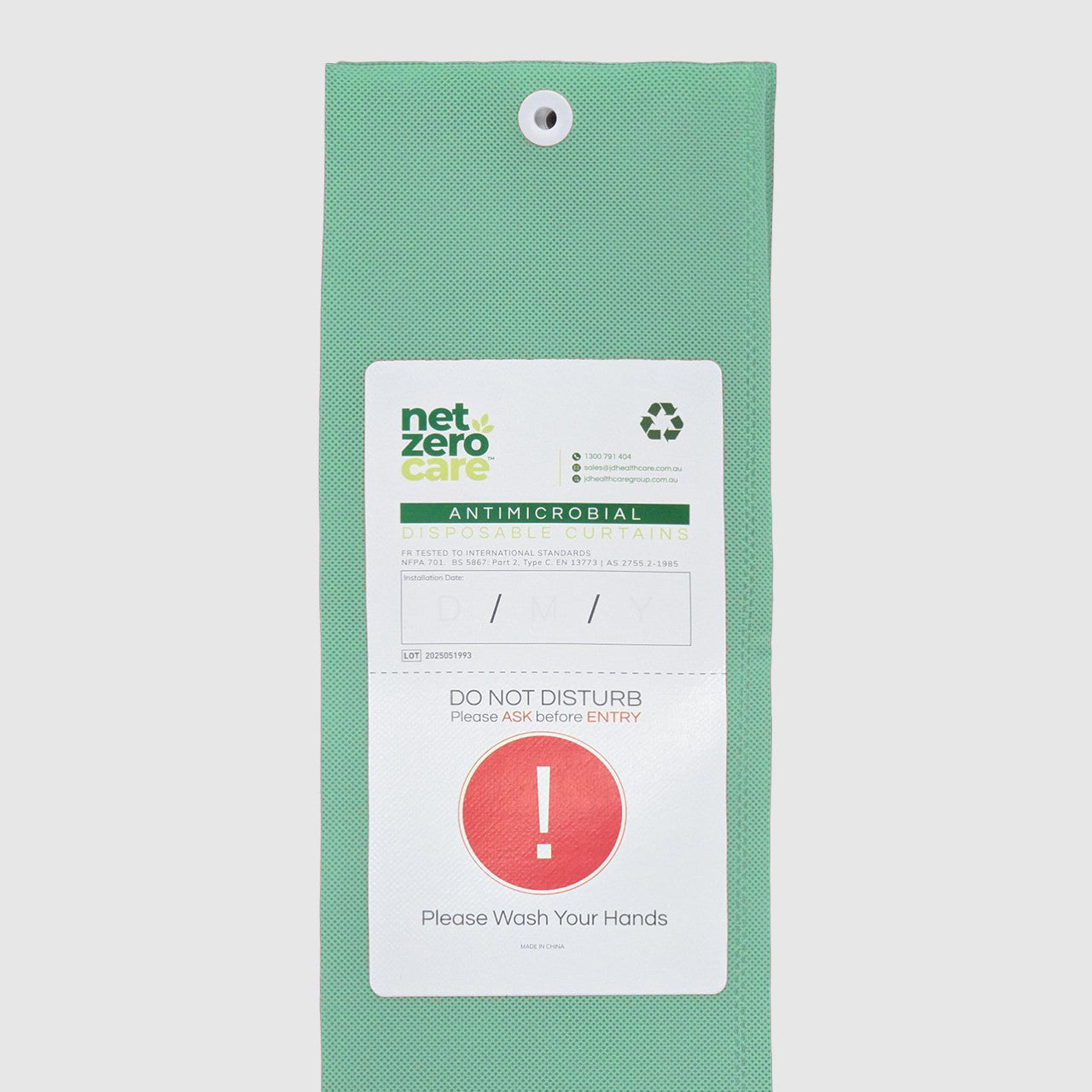NetZero Antibacterial Curtain - Eyelet