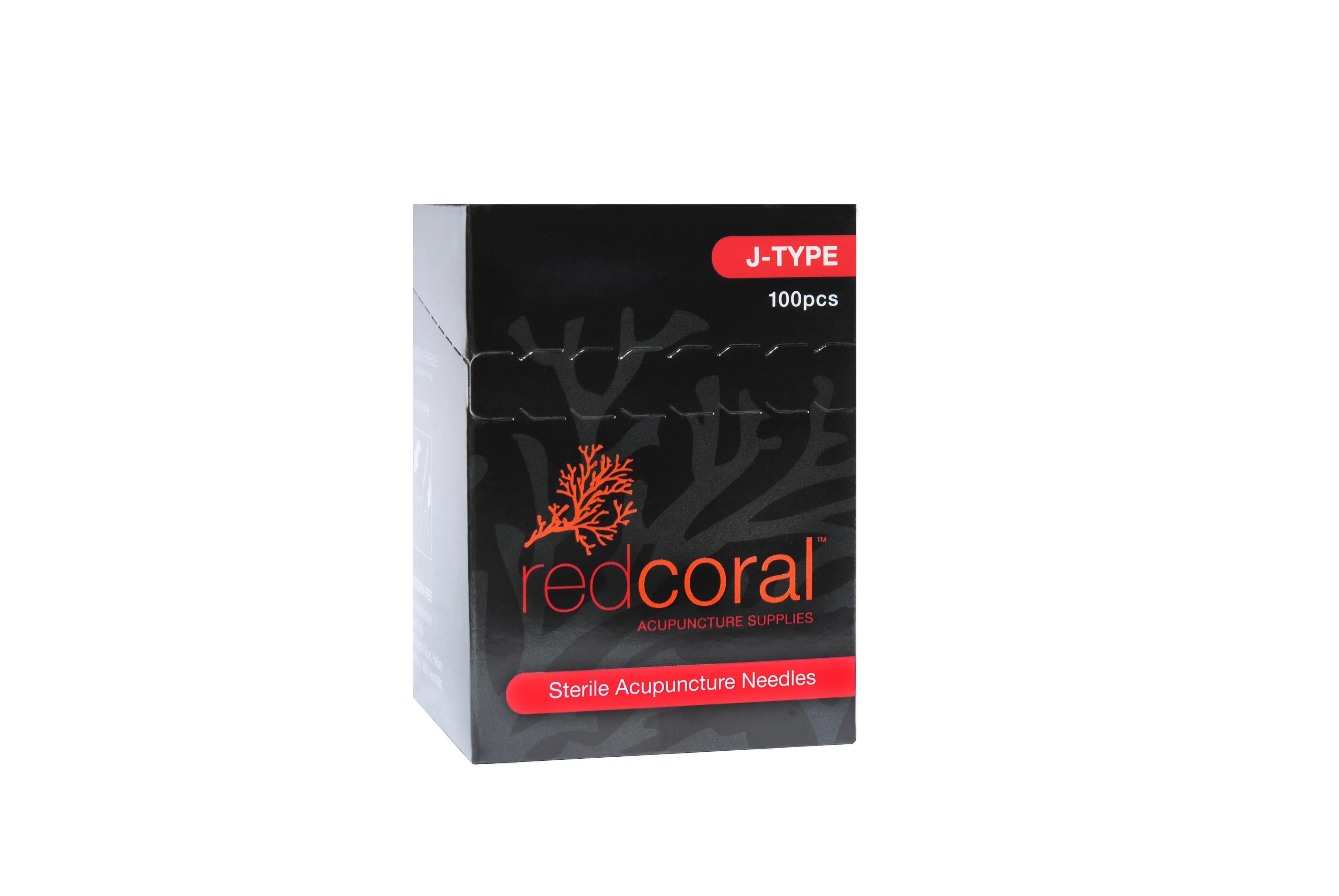 Red Coral J-type Acupuncture Needles Silicone Coated 100 Pack - rehabilitation and recovery product