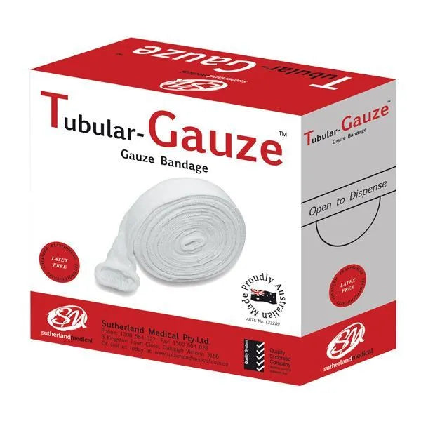 Sutherland Medical Tubular Gauze Bandage 20m 100% Cotton - rehabilitation and recovery product