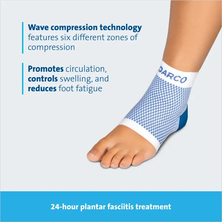 Darco Plantar Fasciitis Sleeve Wave Compression Support for Arch Support, Heel Comfort and Foot Rehabilitation