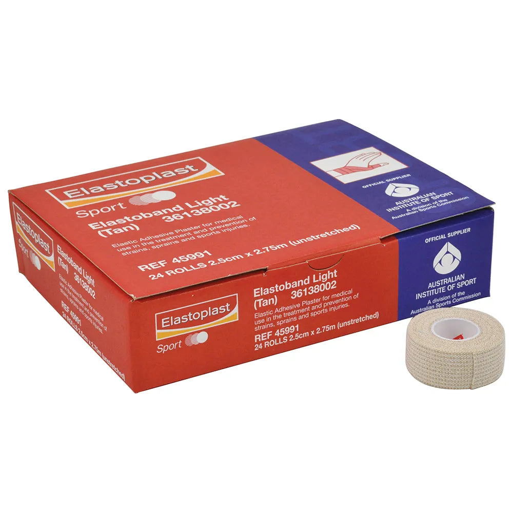 Elastoplast Elastoband Light Elastic Adhesive Sports Tape Tan for flexible support and sports strapping