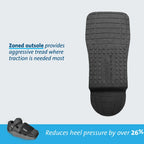 SARCO medical shoe with zoned outsole for traction and reduced heel pressure, ideal for recovery and mobility support