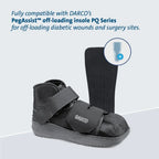 DARCO off-loading shoe for diabetic wound recovery, compatible with PegAssist™ insole, ideal for post-surgery care