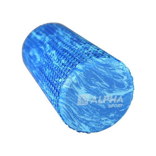 Alpha Sport Foam Roller Short Round Blue side view