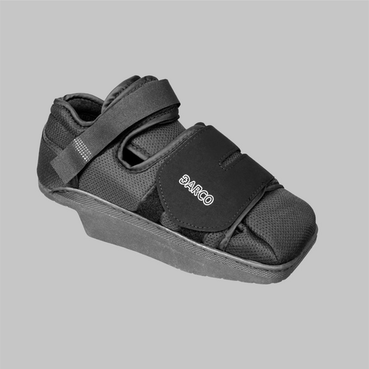 Darco post-op shoe with adjustable straps for foot recovery and mobility support