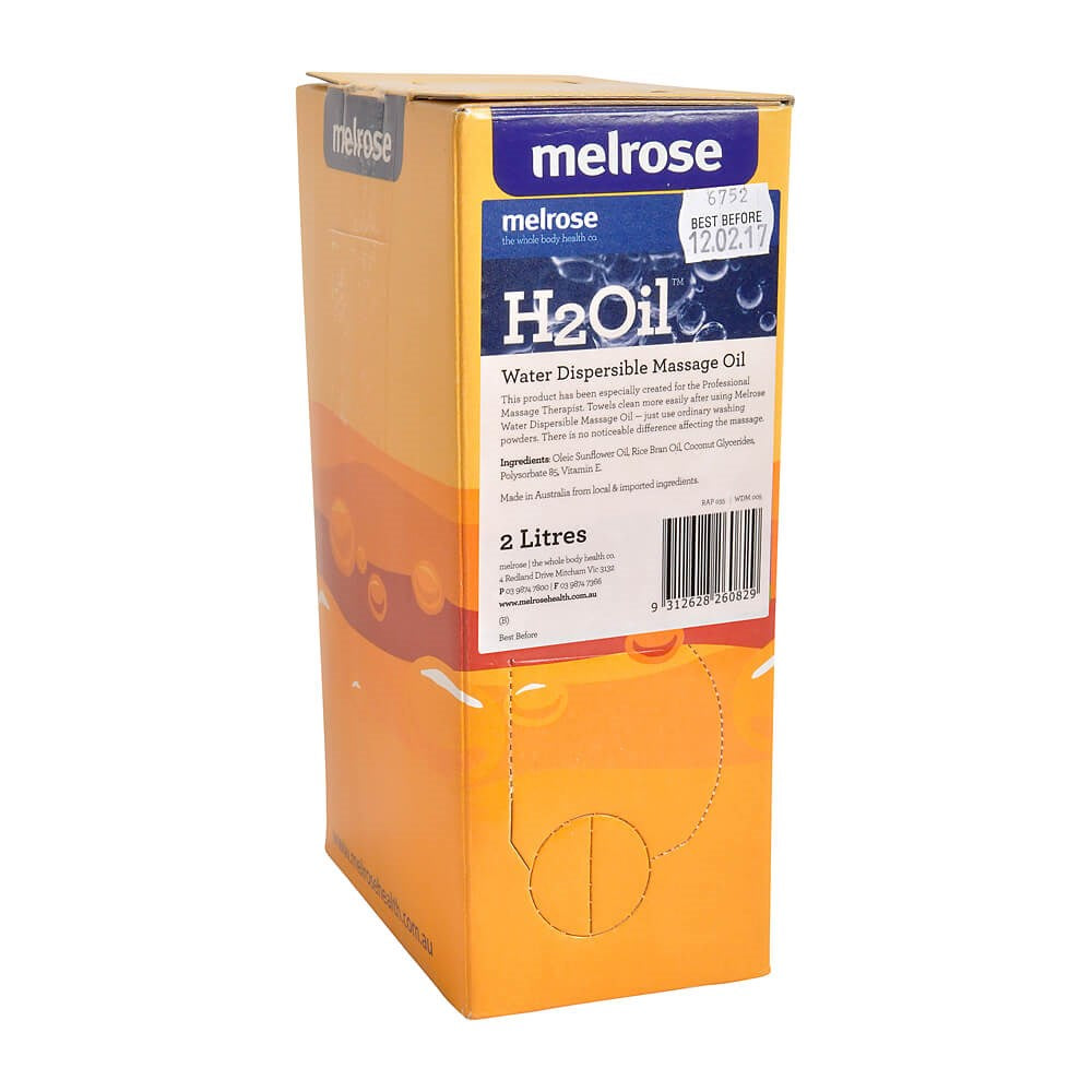 Melrose H2Oil water dispersible massage oil