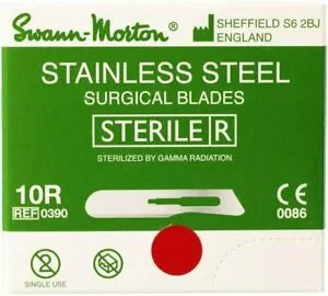 Swann-Morton #10R Sterile Dermaplaning Blade Stainless Steel - rehabilitation and recovery product