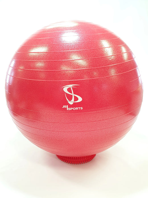 JS Sports anti-burst fitball stability exercise ball with pump