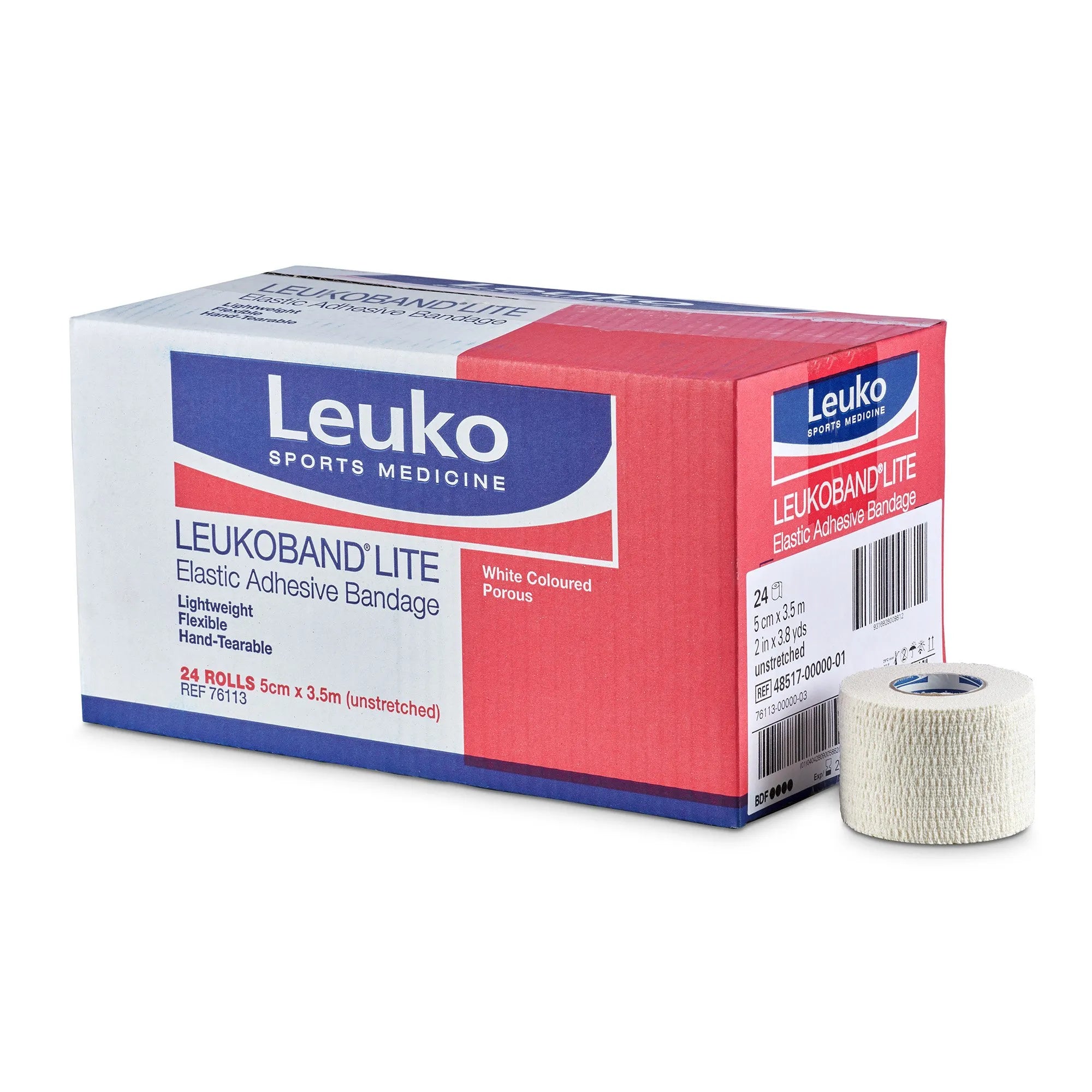 Leuko Sports Leukoband Lite White Elastic Adhesive Sports Tape for compression support and sports strapping