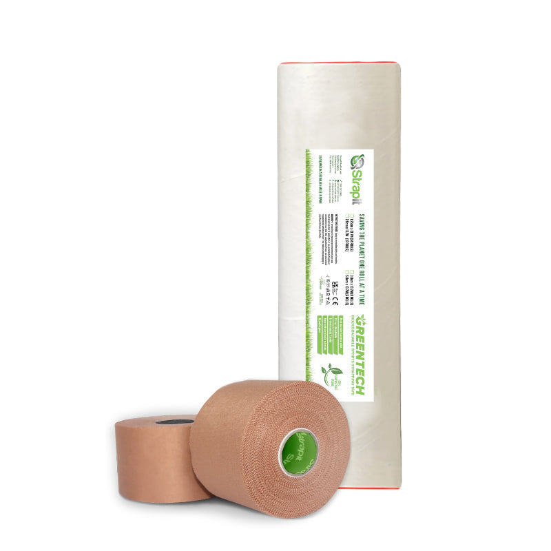 Greentech 12.5mm Latex Free Sports Strapping Tape 13.7m – Taping & Strapping