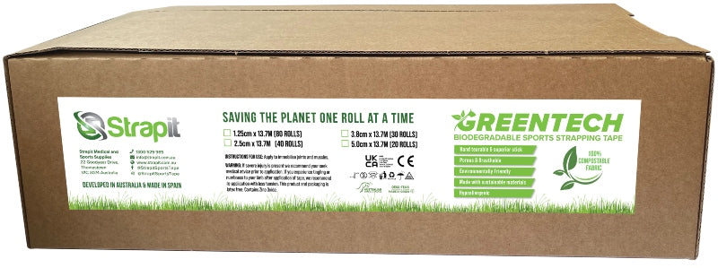 Greentech 38mm Latex Free Sports Strapping Tape 13.7m – Taping & Strapping