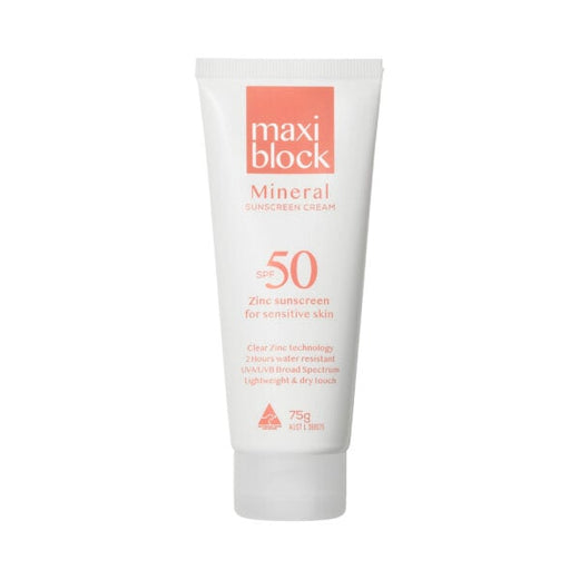 Maxiblock Mineral SPF50 Zinc Cream 75g Tube