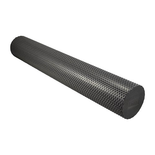 POW.R long round foam roller in black