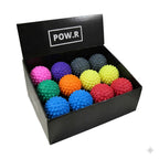POW.R Spiky Ball retail display box containing 24 balls