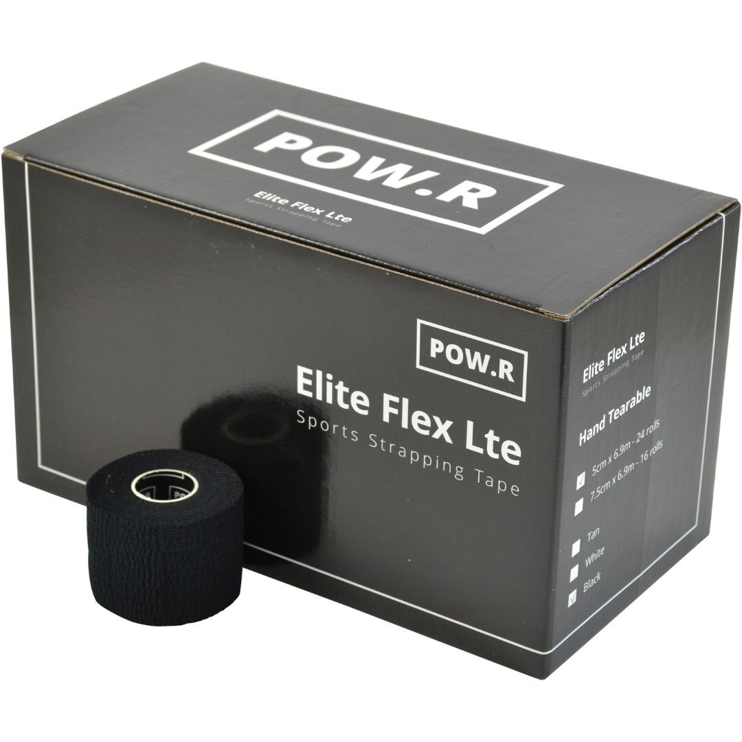 POW.R E.A.B Lite Hand Tearable Black 5.0cm x 6.9m – Hand, Wrist & Thumb Supports