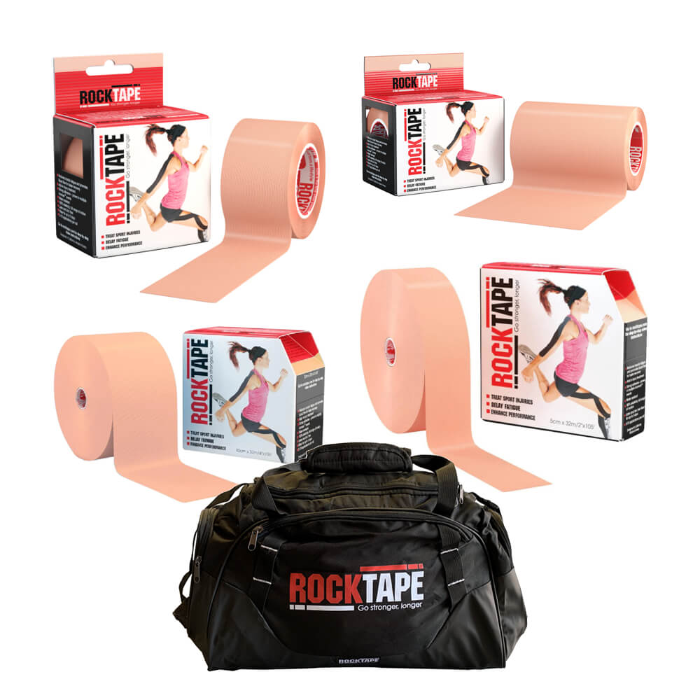 RockTape Sports Bag Bundle with tape rolls and bag
