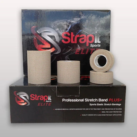 Strapit 25mm EAB Professional Stretch Band Plus Tan 5.1m Roll – Taping & Strapping