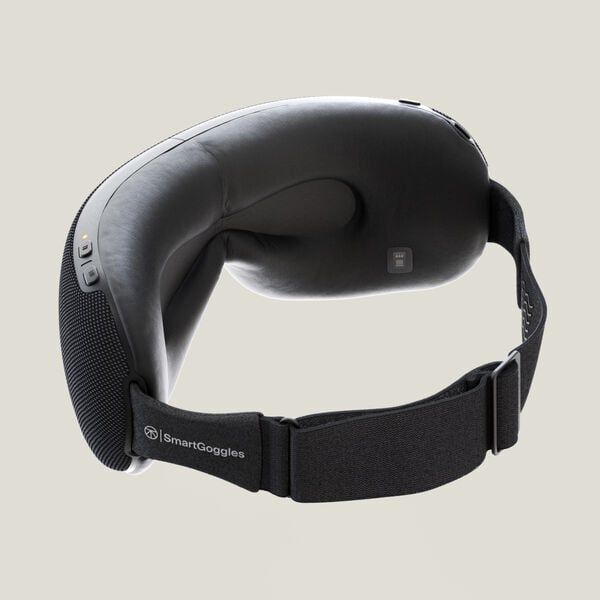 Therabody Smart Goggles worn on face