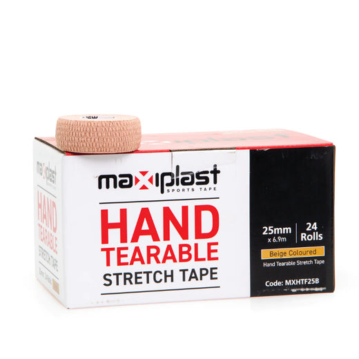 Maxiplast 25mm Hand Tearable Adhesive Bandage - Beige 6.9m Roll – Hand, Wrist & Thumb Supports
