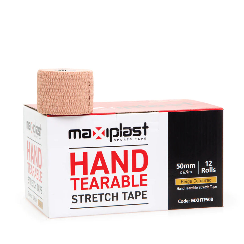 Maxiplast 50mm Hand Tearable Adhesive Bandage - Beige 6.9m Roll – Hand, Wrist & Thumb Supports