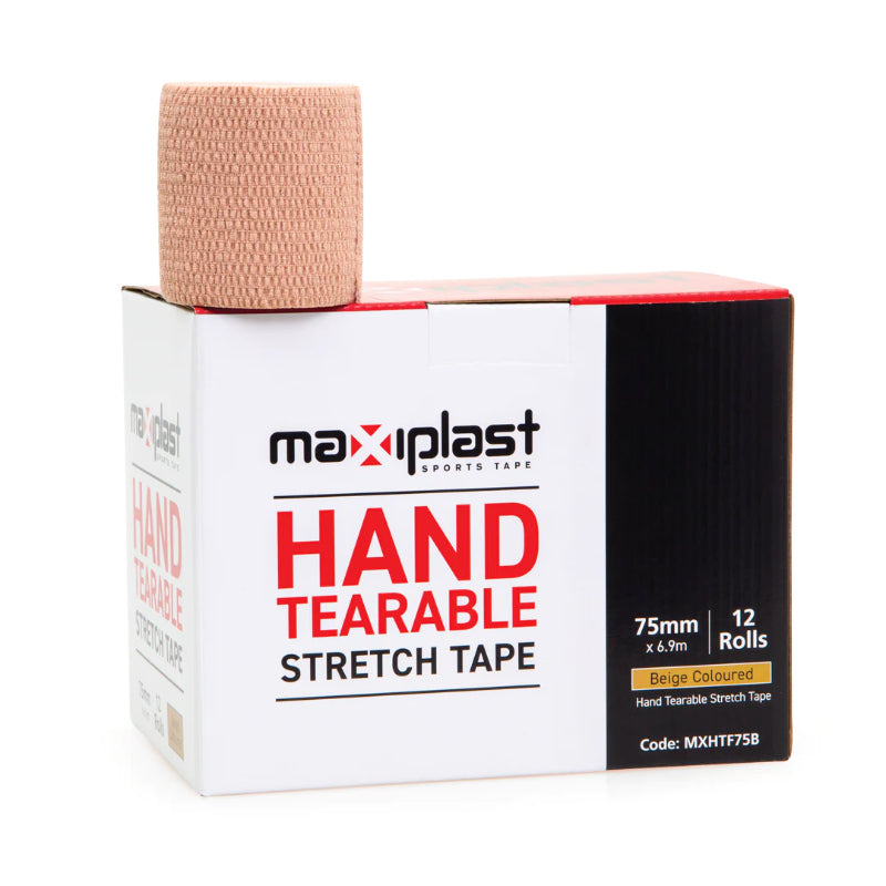 Maxiplast 75mm Hand Tearable Adhesive Bandage - Beige 6.9m Roll – Hand, Wrist & Thumb Supports