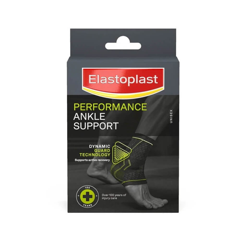 Elastoplast Performance Ankle Support worn on ankle