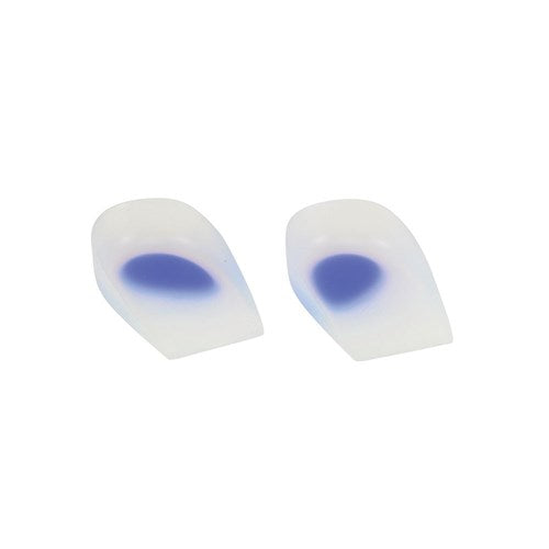 DeRoyal Silicone Heel Cups, pair of silicone heel cushions with blue centre pad