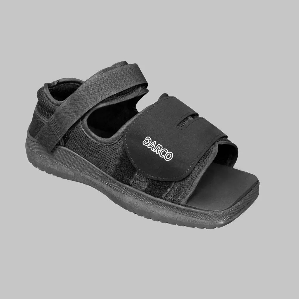 Darco MedSurg Post Operative Shoe Square Toe Black for Foot Surgery Recovery and Post Operative Support