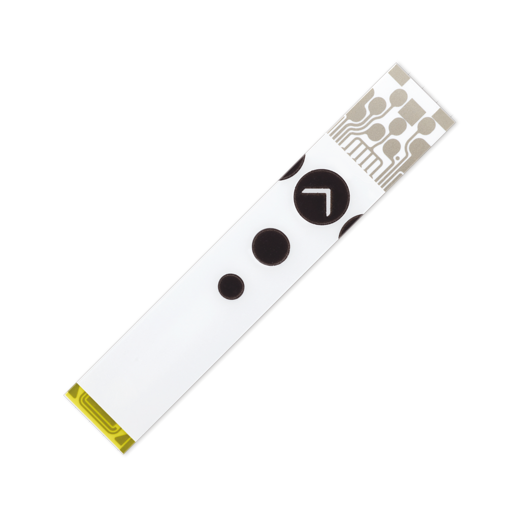 Accu-Chek Instant glucose test strip close-up
