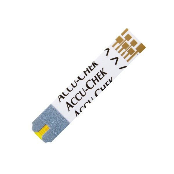 Accu-Chek Performa glucose test strip close-up