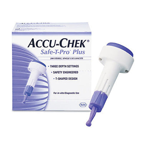 Accu-Chek Safe-T-Pro Plus box and single-use device