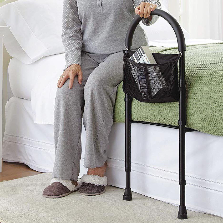 Height Adjustable Hand Bed Rail with Pouch – Image 3