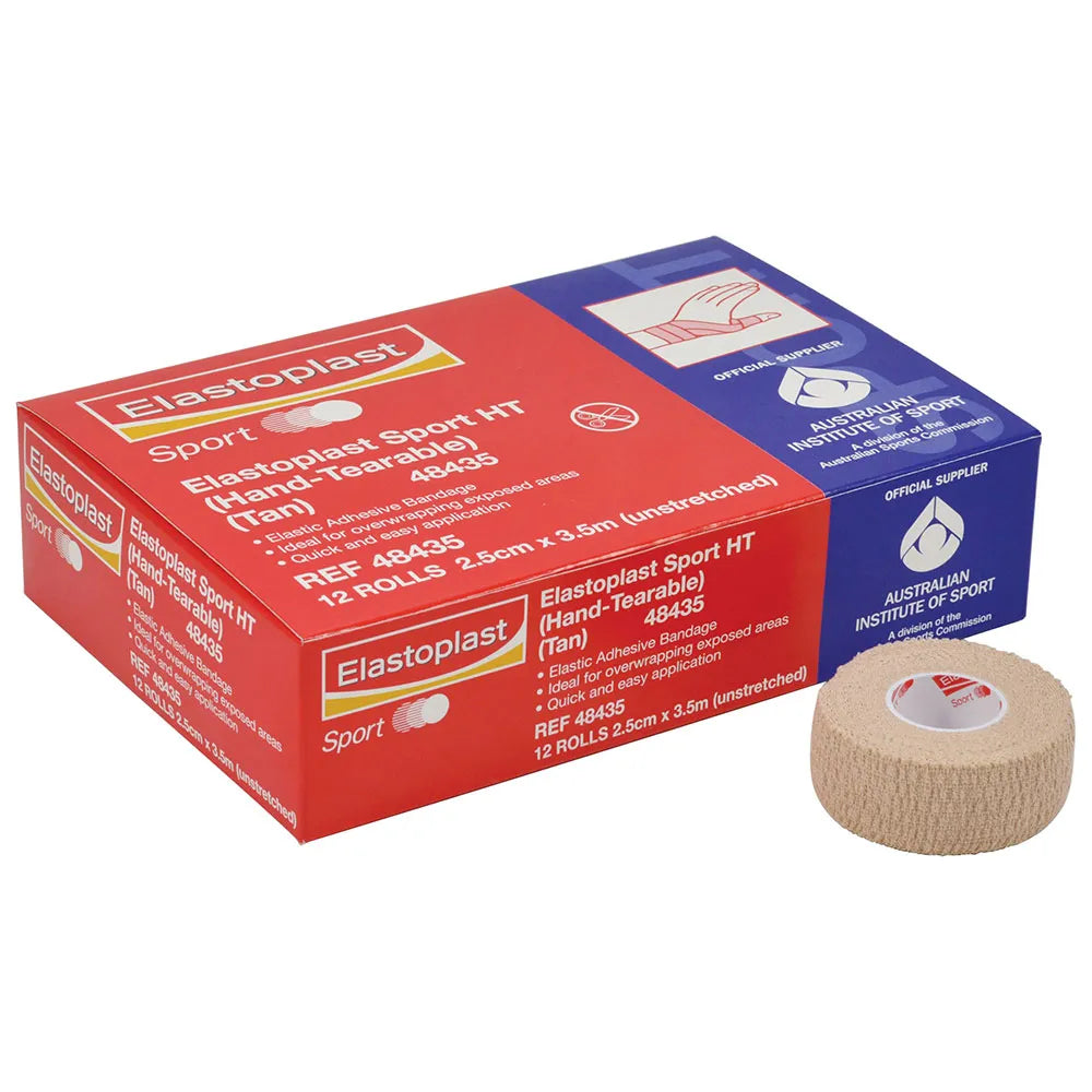 Elastoplast Sport Hand Tearable Elastic Adhesive Bandage Tan for Sports Support, Compression and Rehabilitation