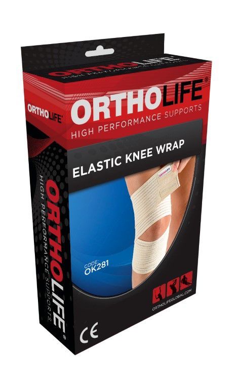 Ortholife Elastic Knee Wrap / Universal / Black (d) – product image 2