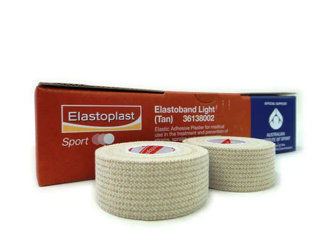 Elastoplast Elastoband Light Elastic Adhesive Sports Tape Tan for flexible support and sports strapping