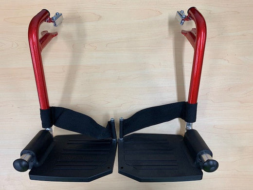 Wheelchair Swingaway Legrest Assembly Max Mobility Omega TA1/SP1 Red (PAIR)
